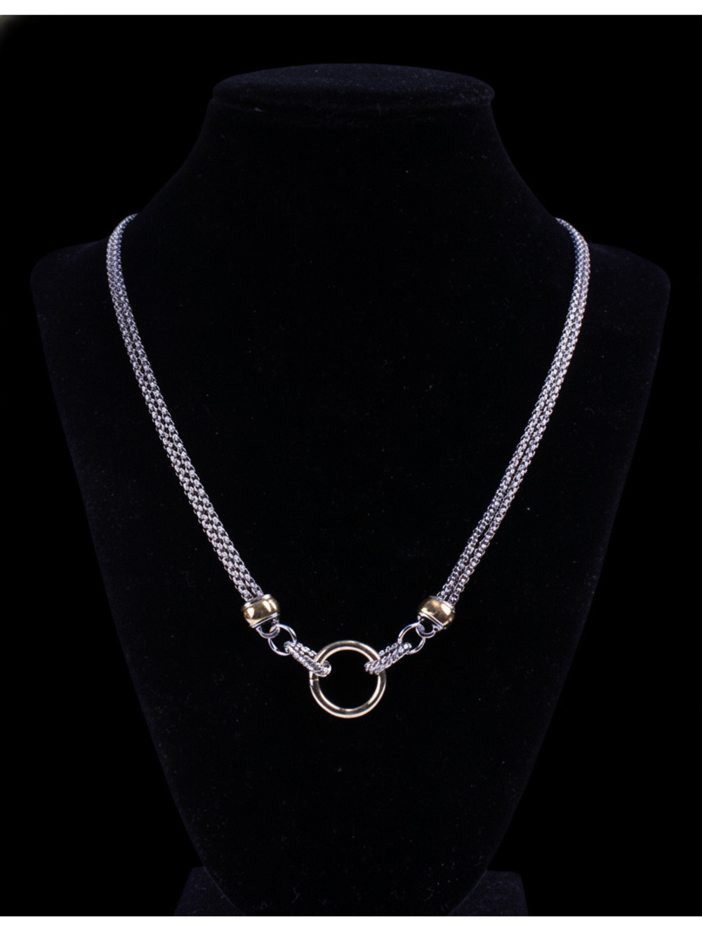 The Nora Necklace Two-Tone Toggle Clasp